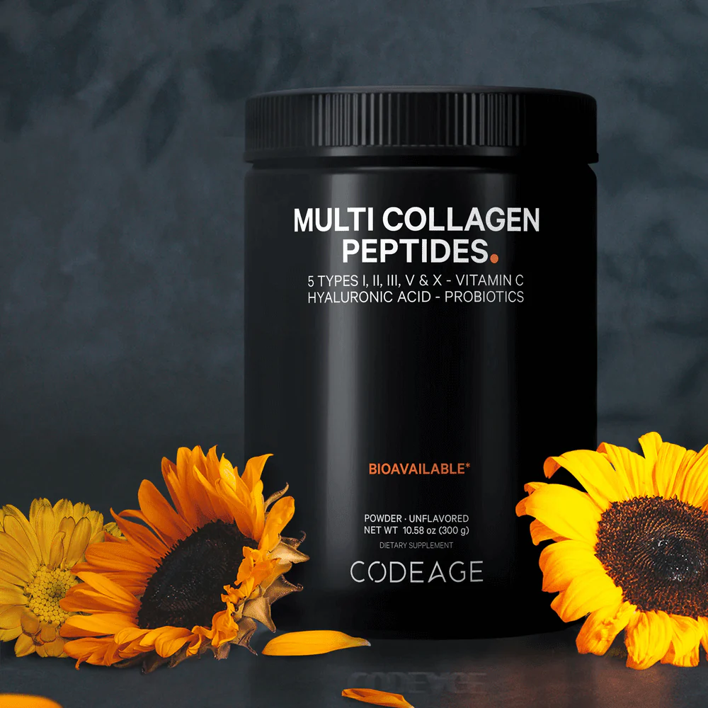 Codeage Hydrolyzed Multi Collagen Peptides Powder Supplement Black Edition