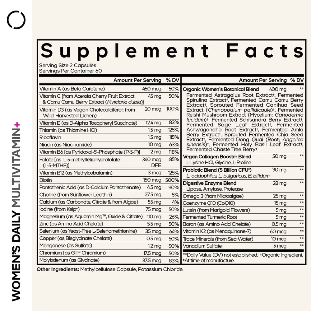 Codeage Women's Fermented Multivitamin Supplement