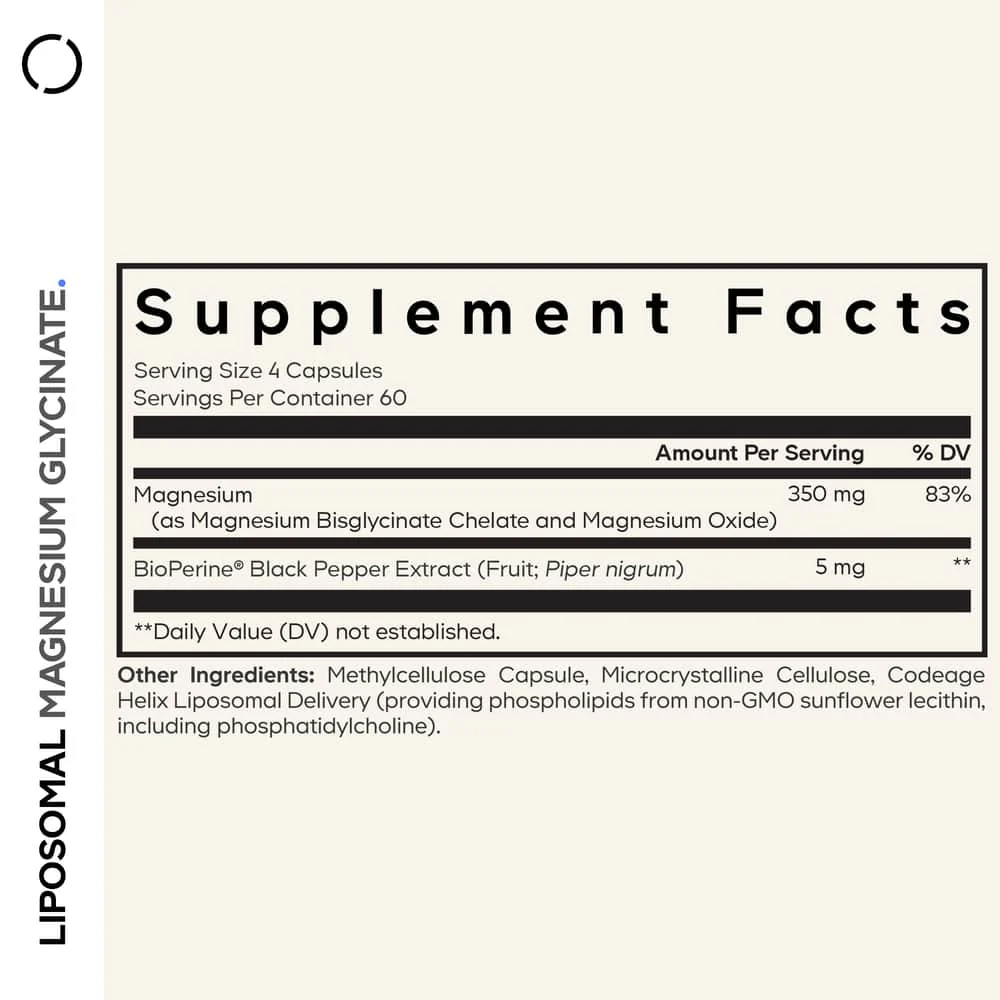 Codeage Liposomal Magnesium Glycinate Supplement