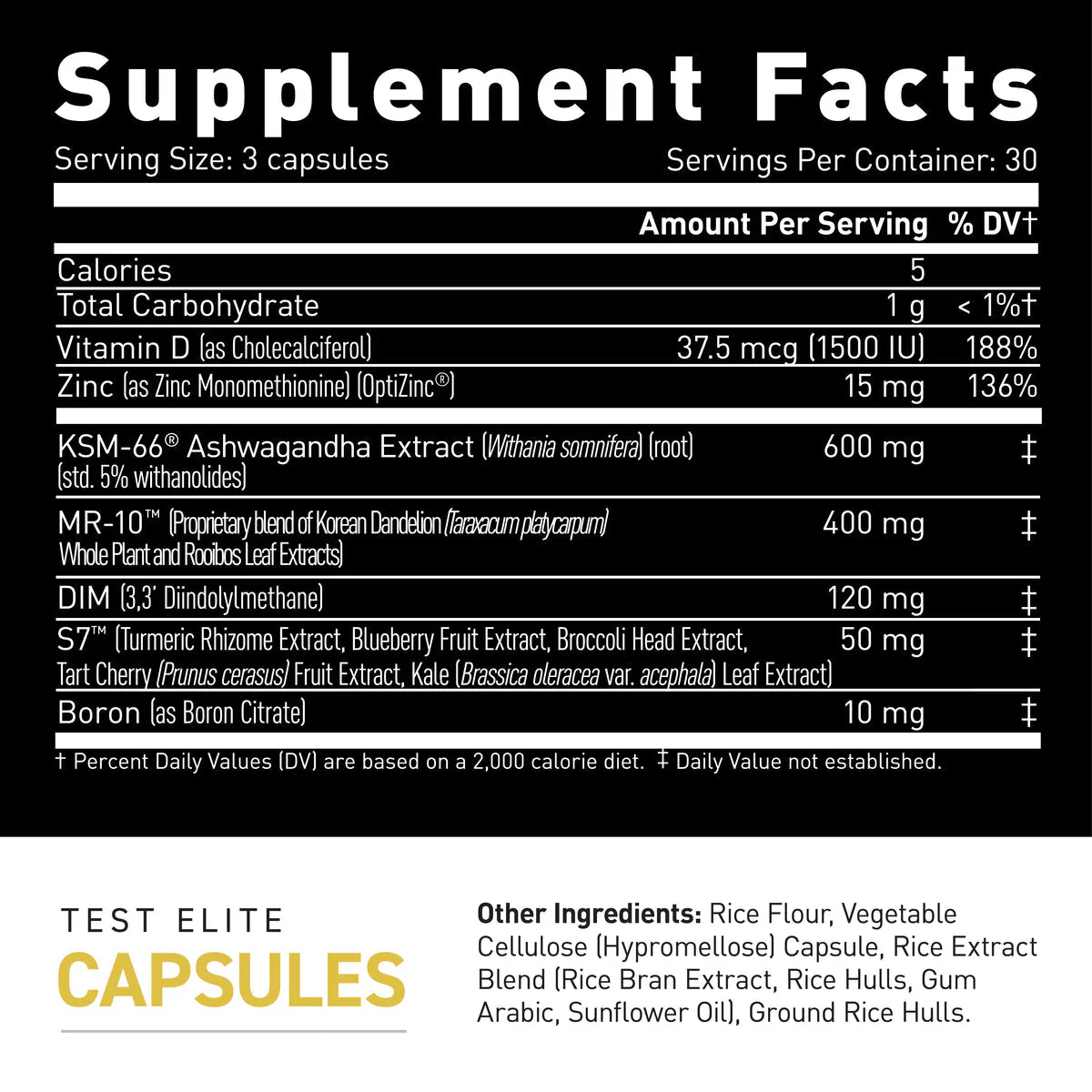 KAGED Elite Test Testosterone Booster Capsules