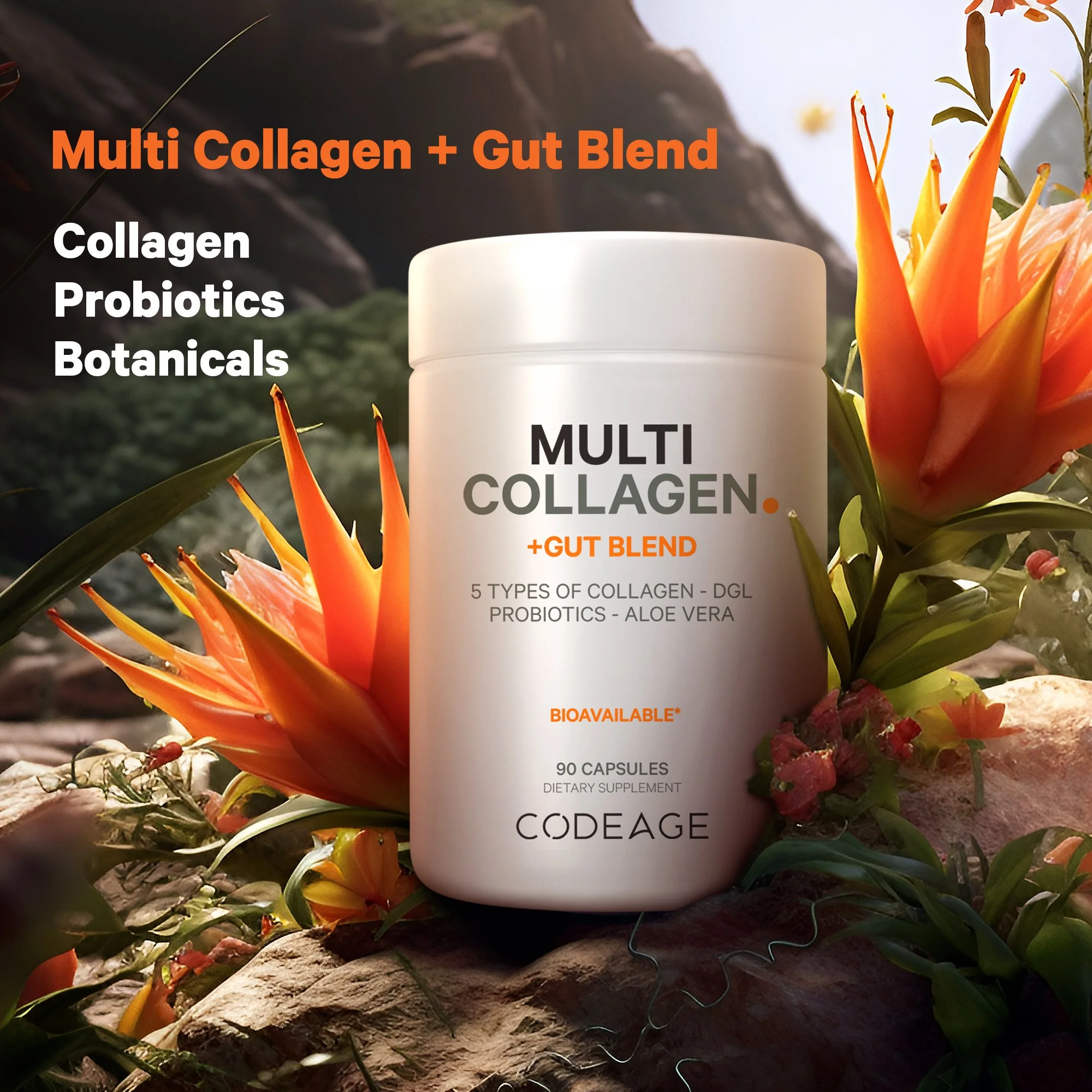Codeage Multi Collagen Capsules + Gut Health Blend