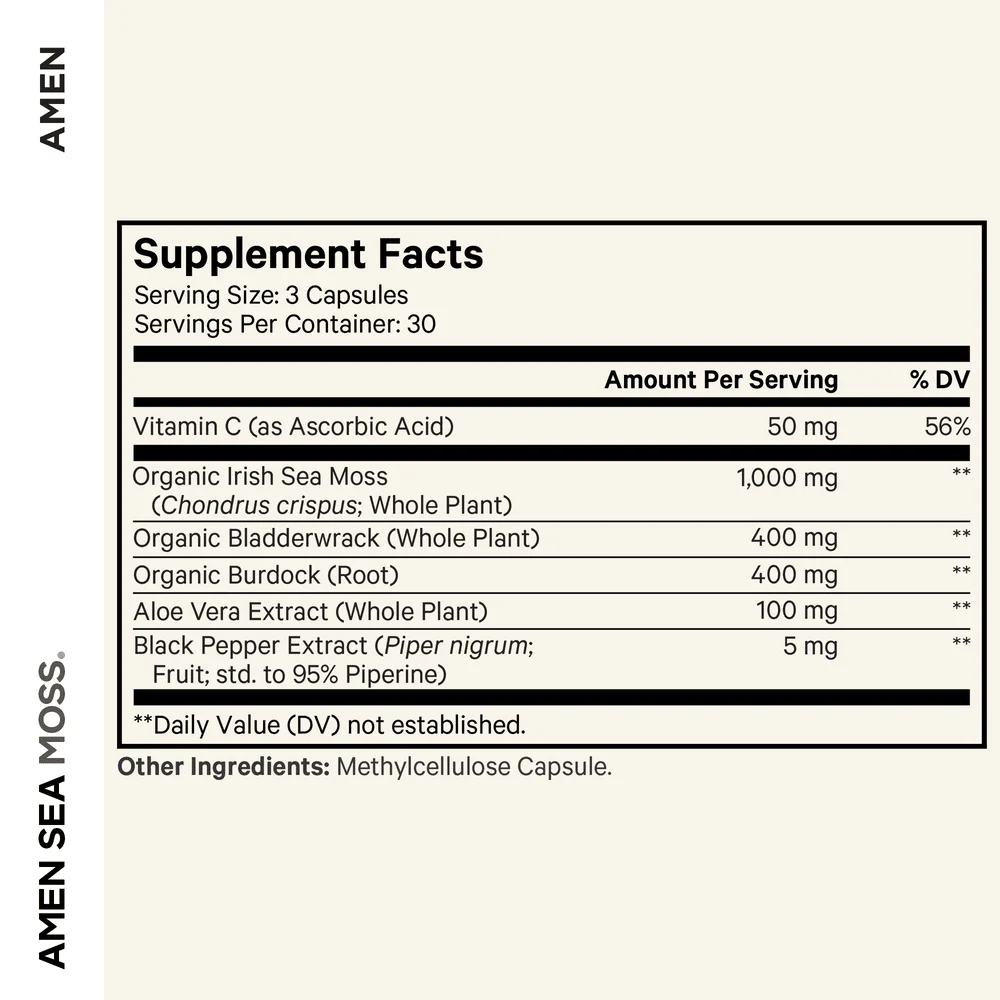 Codeage Amen Sea Moss Seaweed Superfood