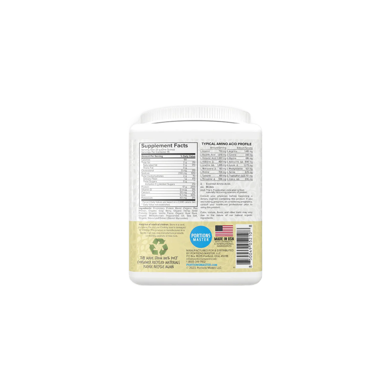 Portions Master Vegan Protein Blend