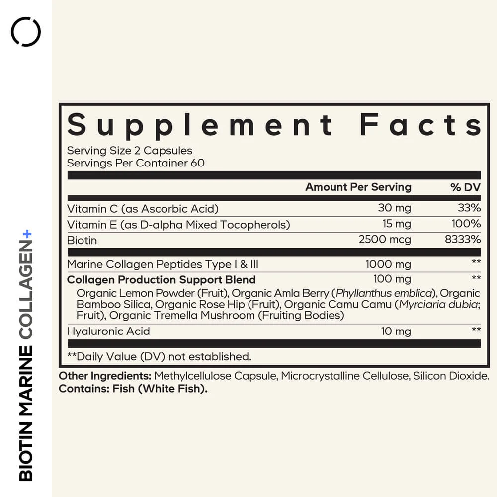 Codeage Biotin Marine Collagen Capsules