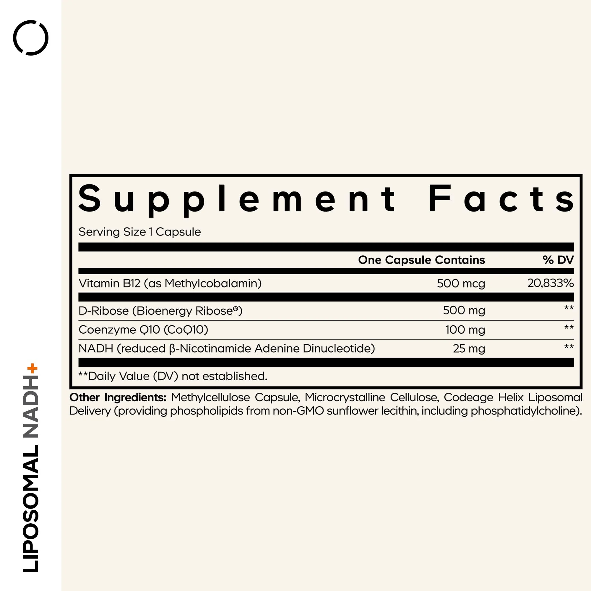 Codeage NADH+ Centurion CoQ10 - D-Ribose Supplement
