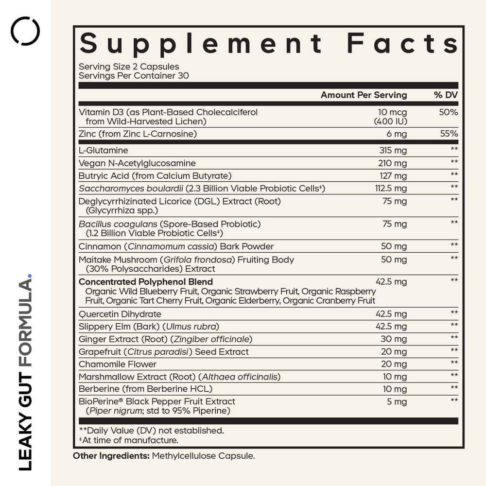 Codeage Digestion Leaky Gut Formula Dietary Supplement