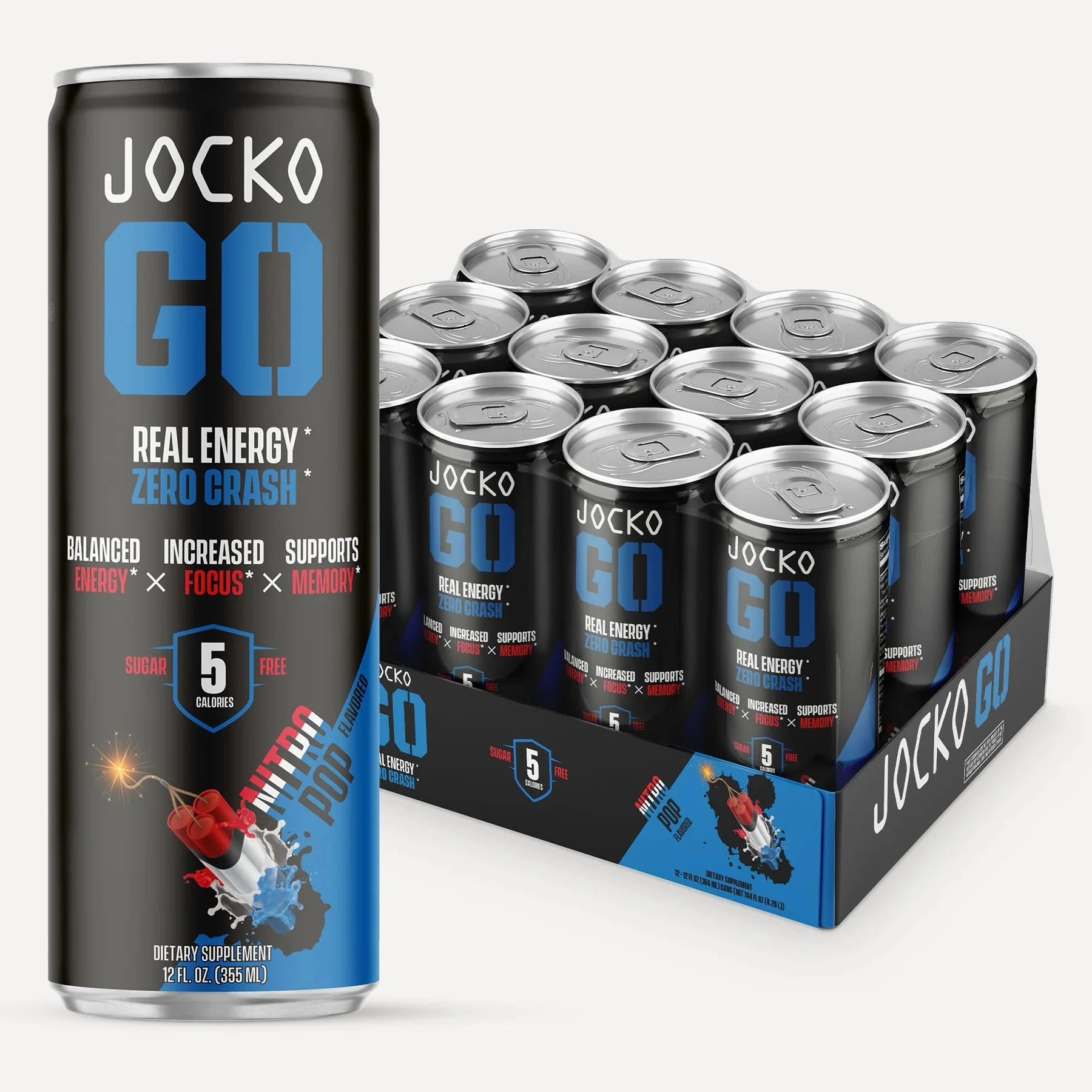 JOCKO GO Energy Drink Nitro Pop 12-Pack