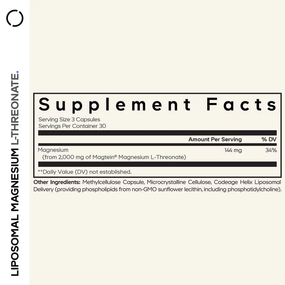 Codeage Liposomal Magnesium L-Threonate Supplement