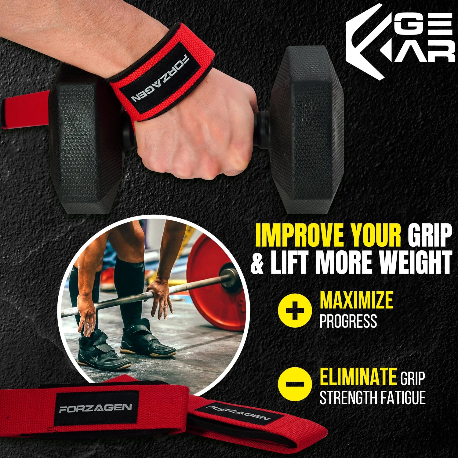 Forzagen Lifting 18" Lifting Straps