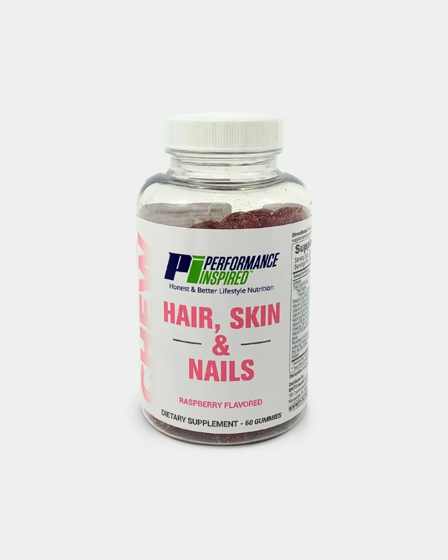Performance Inspired Nutrition Hair, Skin & Nails Multivitamin Formula Gummy