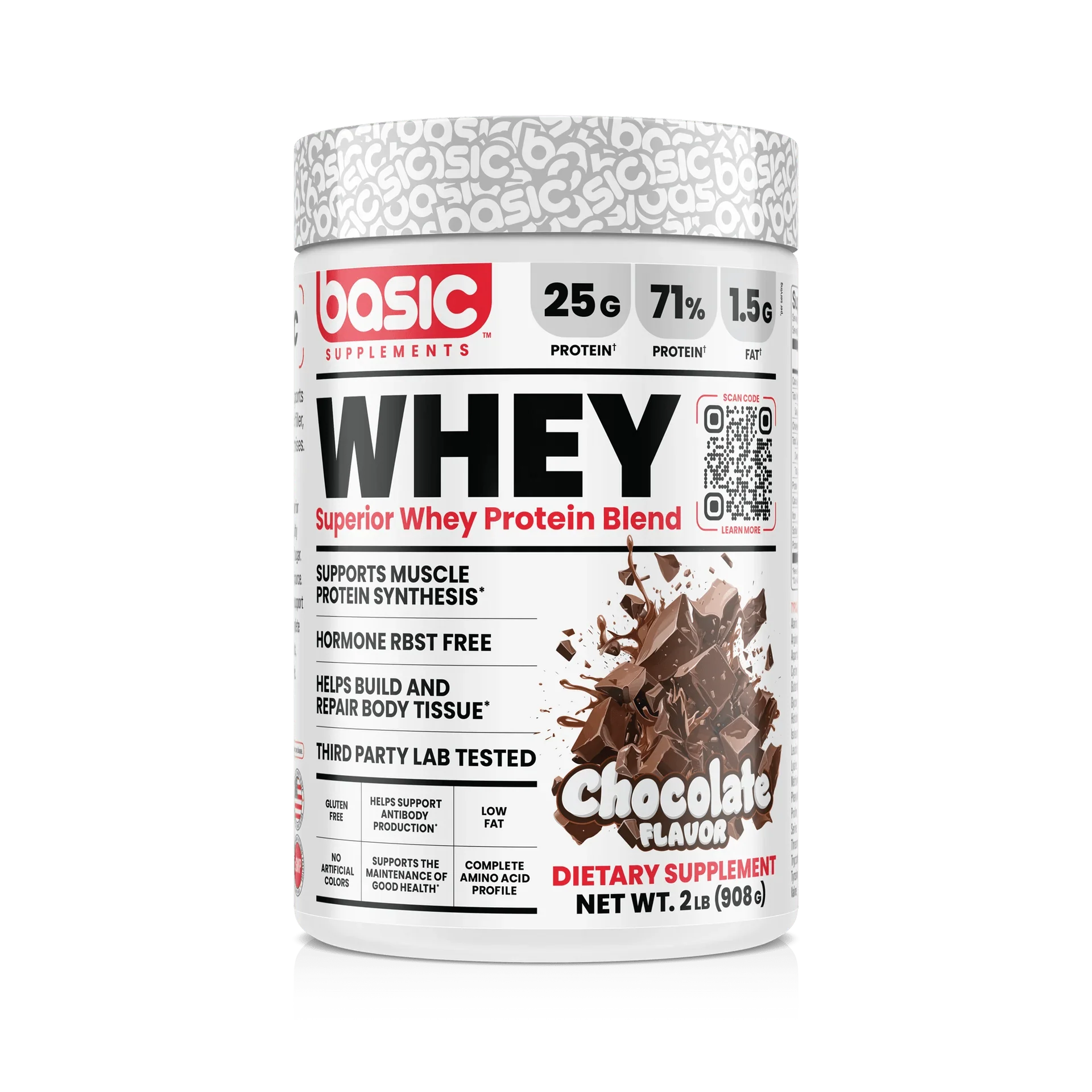 1469-basic-supplements-superior-whey-protein-blend-2lb-chocolate-1.webp Basic Supplements Superior Whey Protein Blend 2lb, Chocolate