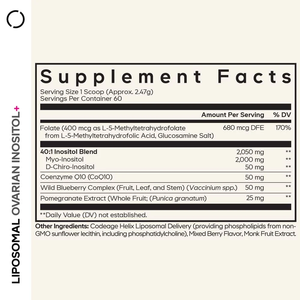 Codeage Ovarian Inositol+ Hormonal Balance Powder Supplement