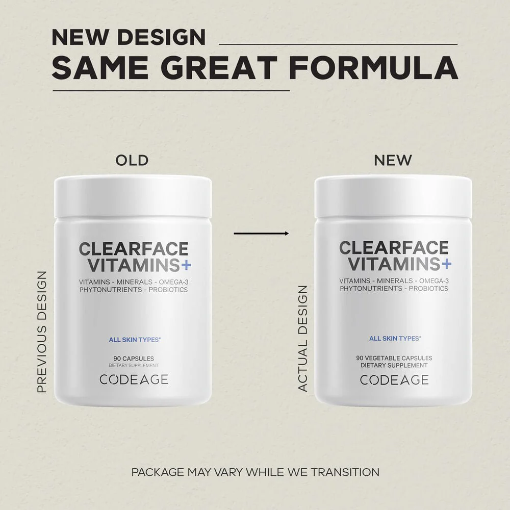 Codeage Clearface Vitamins+ Supplement White Edition