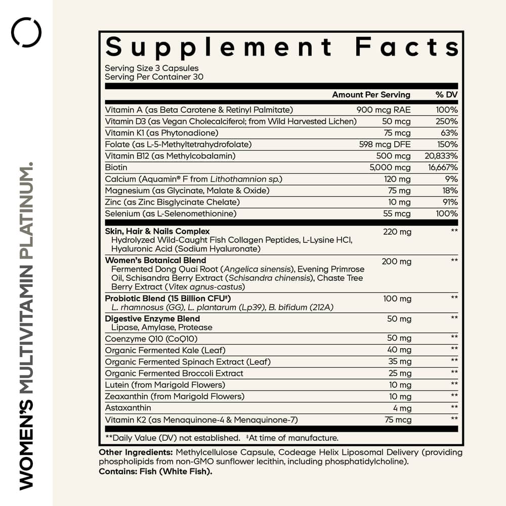 Codeage Women's Multivitamin Platinum