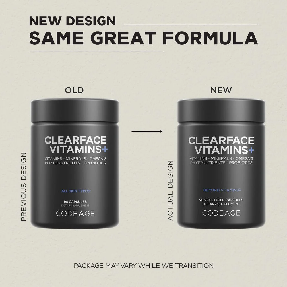 Codeage Clearface Vitamins+ Minerals Supplement Black Edition