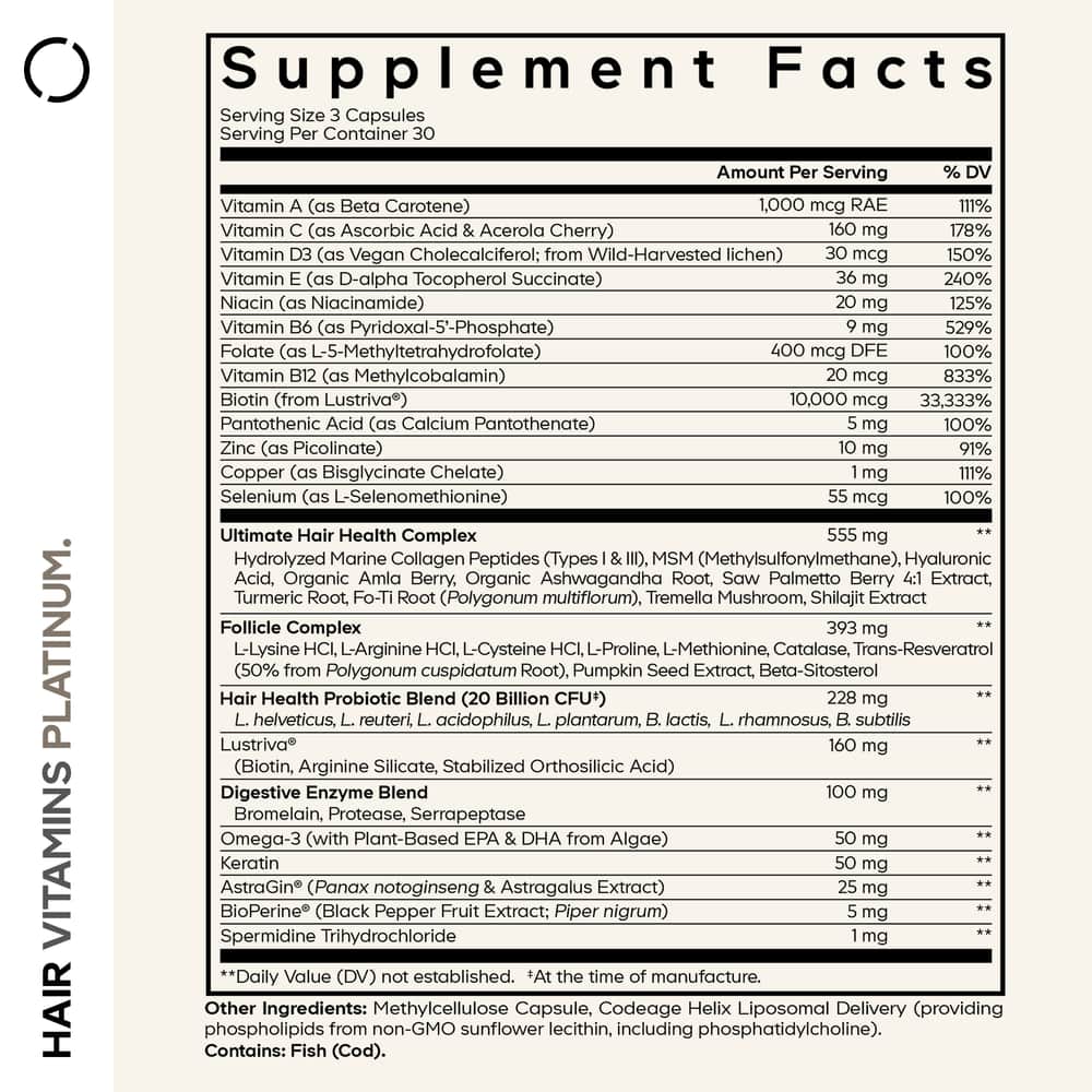 Codeage Hair Vitamins Platinum