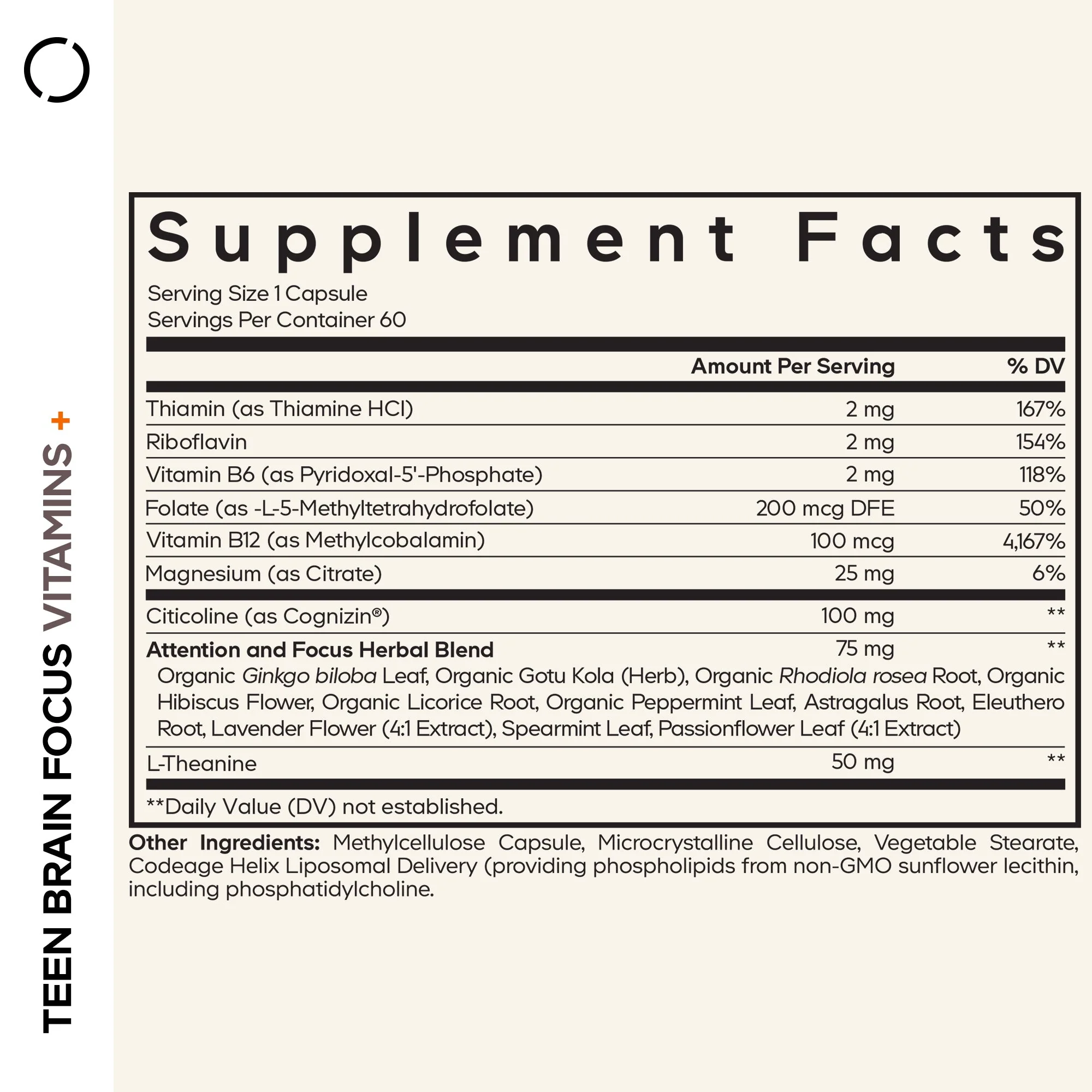 Codeage Teen Brain Focus Vitamins+