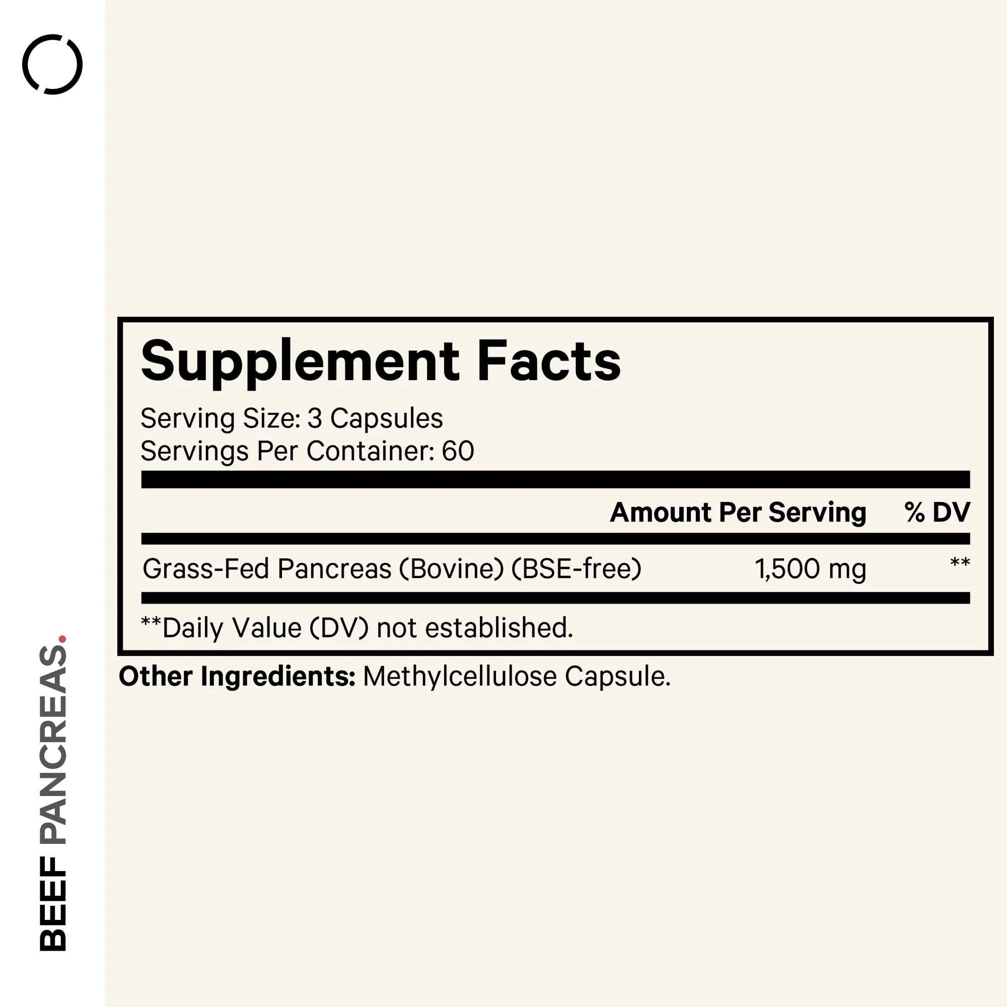 Codeage Grass-Fed Beef Pancreas Glandular Supplement