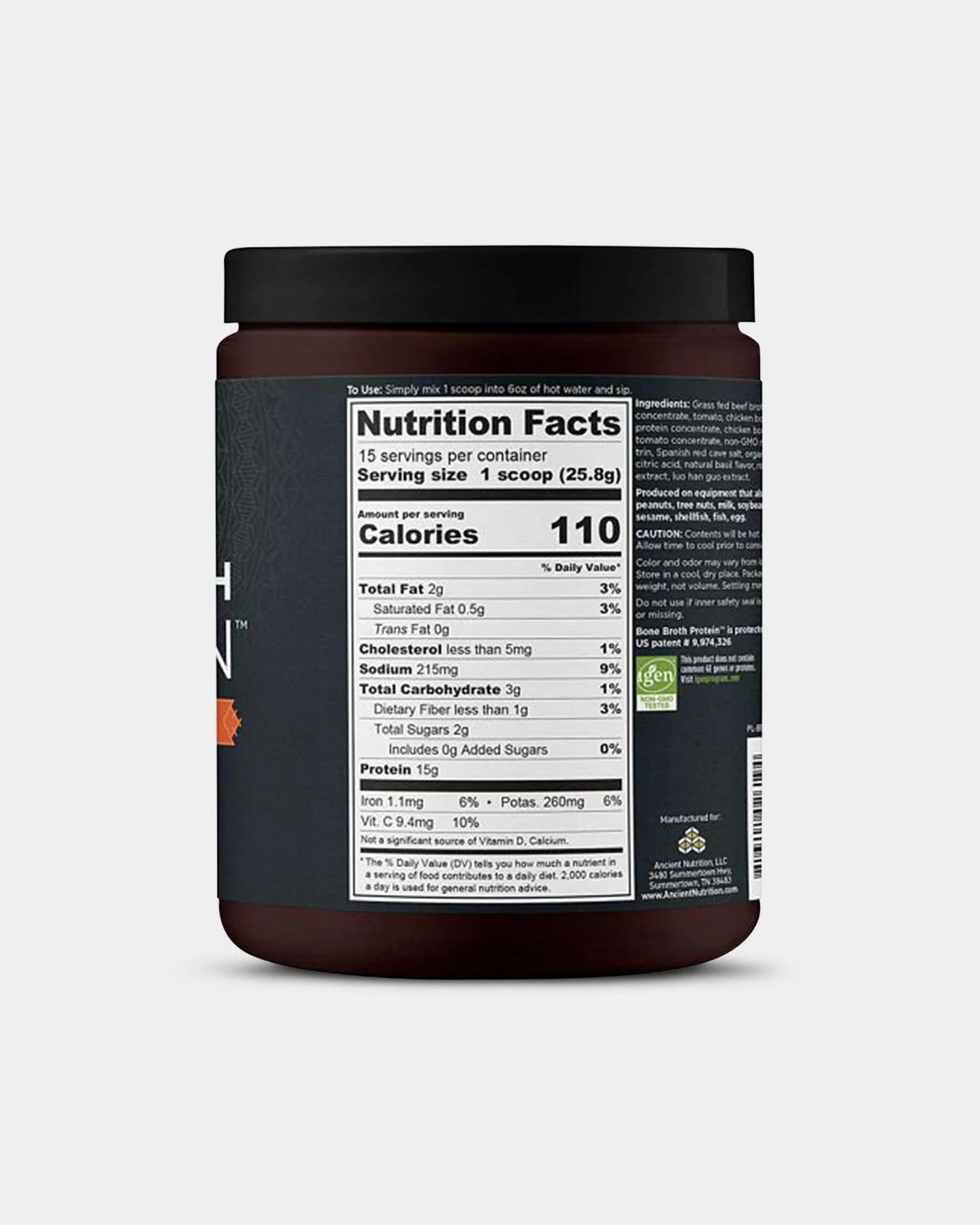 Ancient Nutrition Bone Broth Protein - 15g
