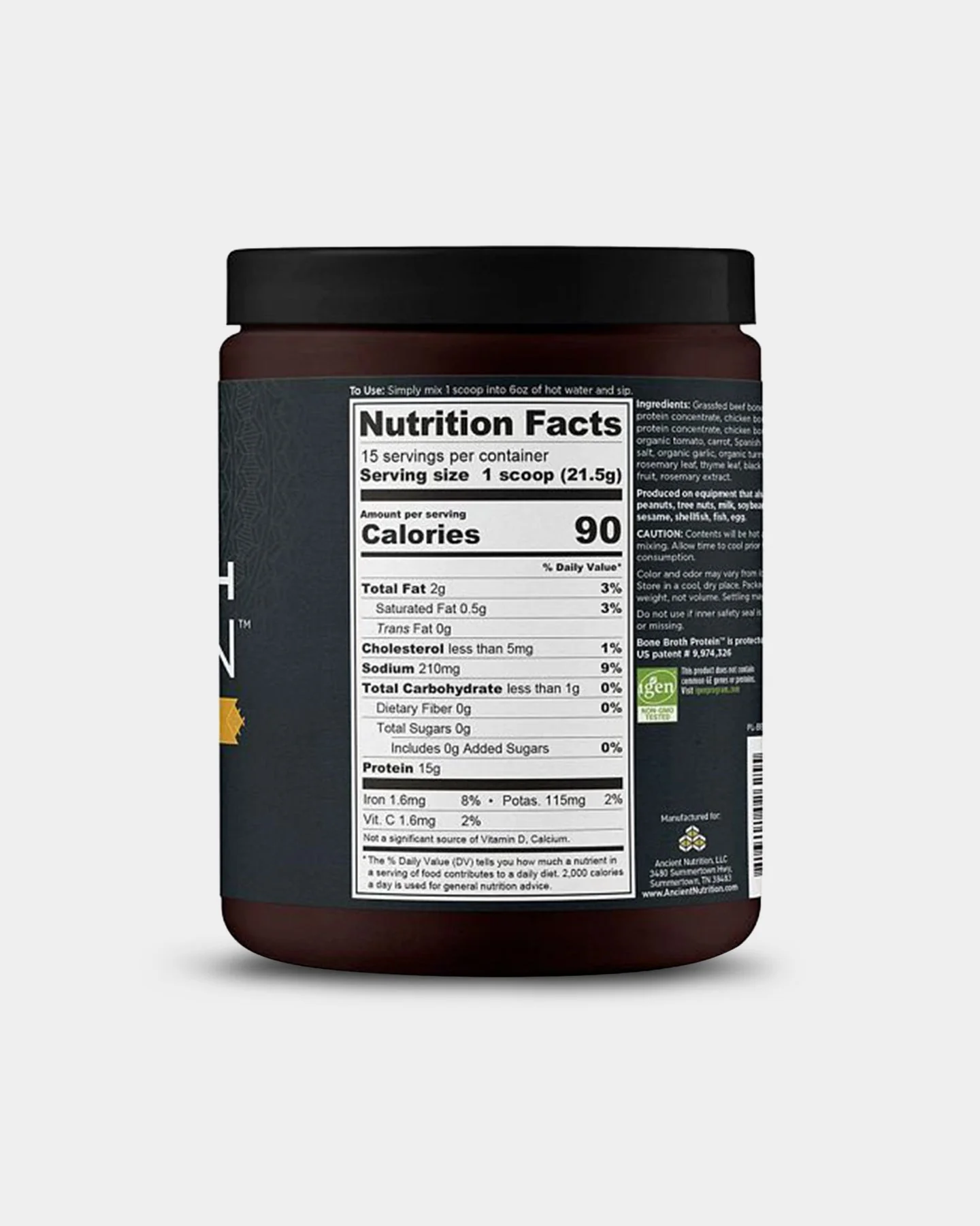 Ancient Nutrition Bone Broth Protein - 15g
