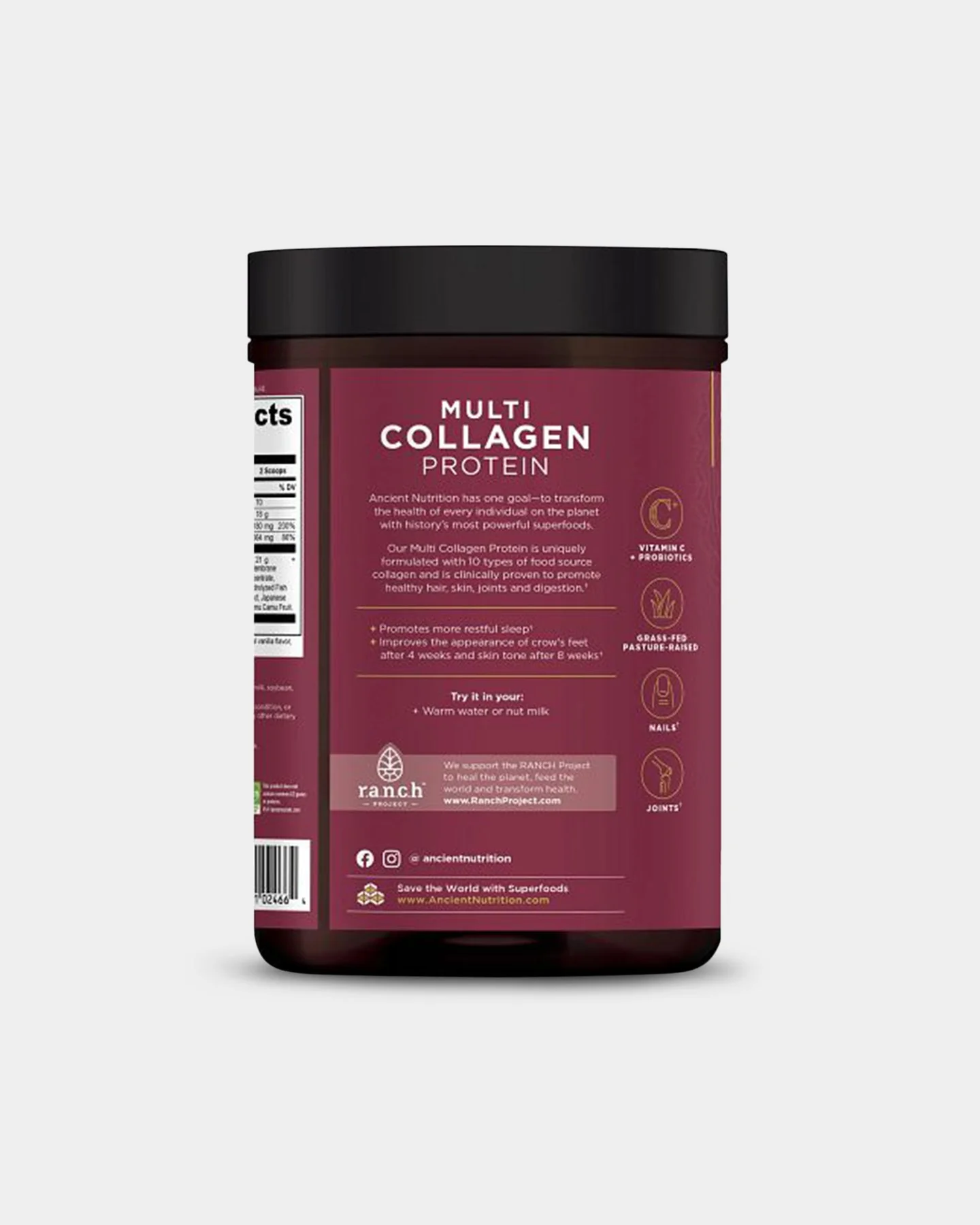 Ancient Nutrition Multi Collagen Protein - Beauty & Sleep Support