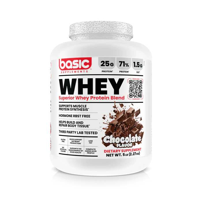 Basic Supplements Superior Whey Protein Blend 5lb, Chocolate