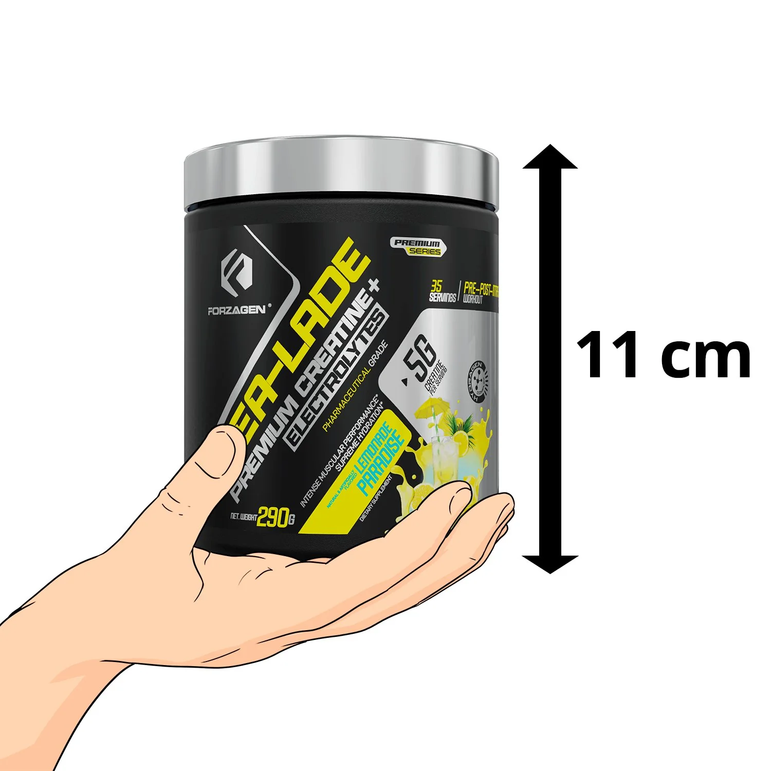 Forzagen CREA-LADE Premium Creatine + Electrolytes Pre-Workout