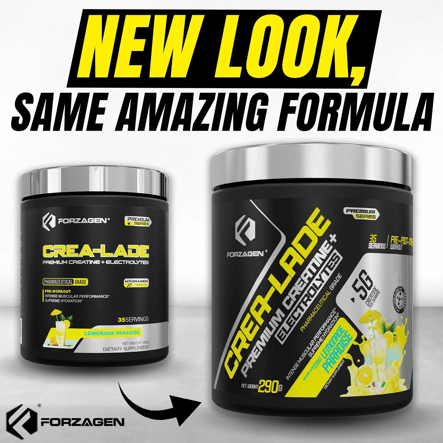 Forzagen CREA-LADE Premium Creatine + Electrolytes Pre-Workout
