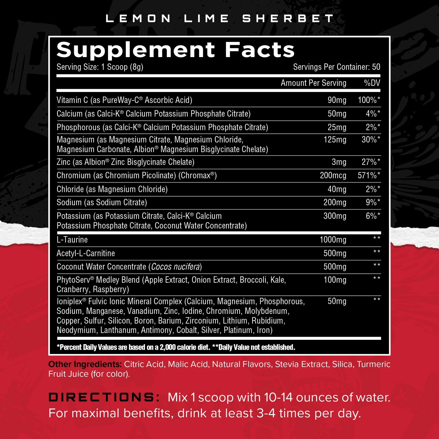 Unmatched Nutrition ELECTRASHRED Hydration Lemon Lime Sherbet