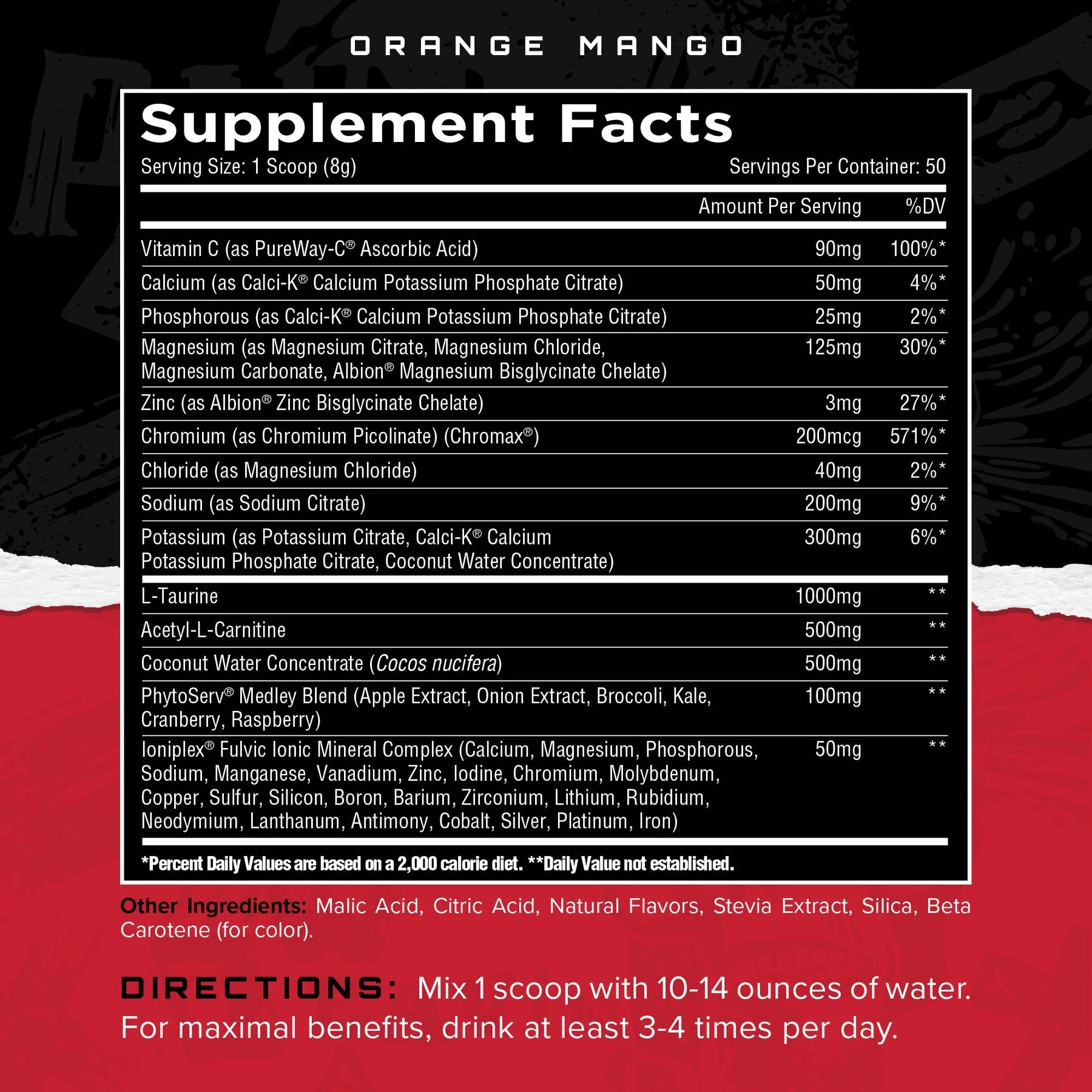 Unmatched Nutrition ELECTRASHRED Hydration Orange Mango