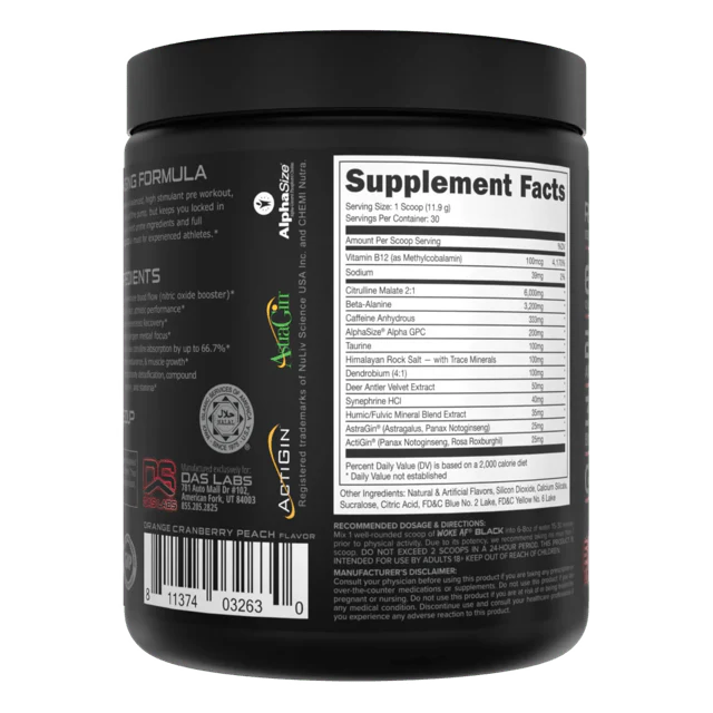 Bucked Up Woke AF Black Pre-Workout