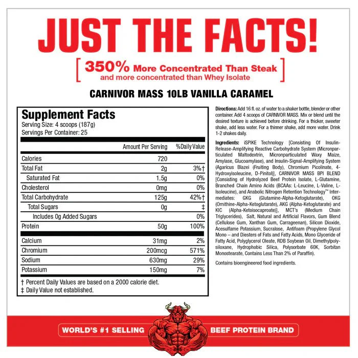 MuscleMass CARNIVOR MASS Weight Gainer
