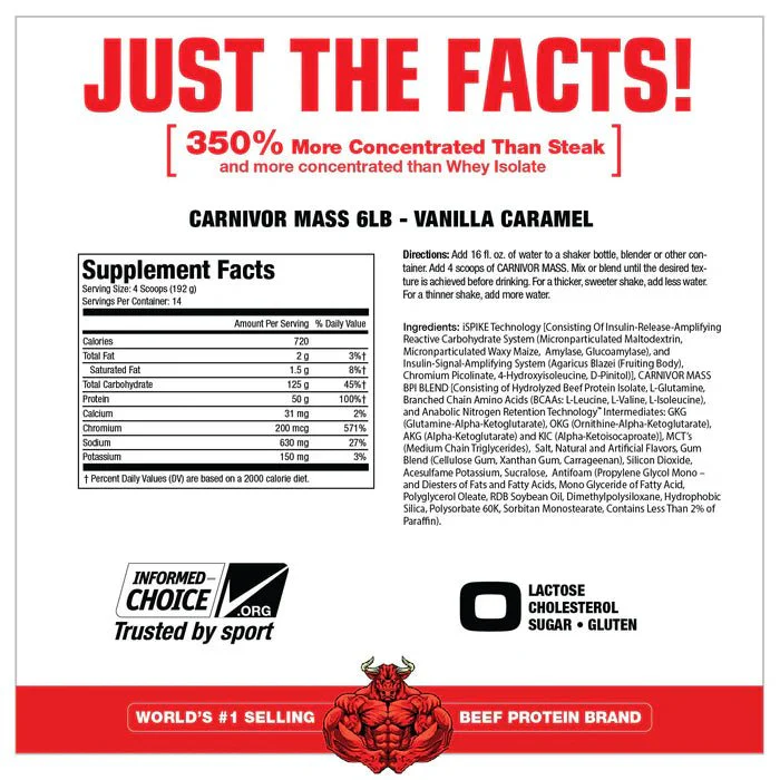 MuscleMass CARNIVOR MASS Weight Gainer