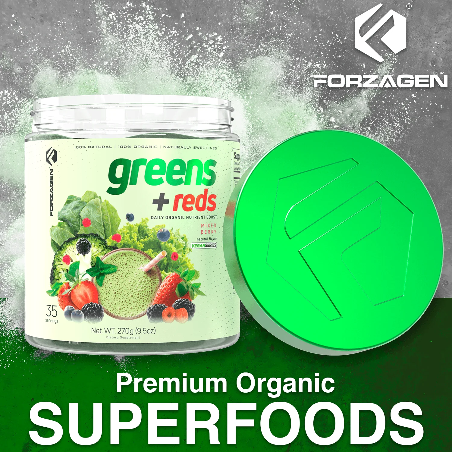 Forzagen Vegan Greens + Reds Superfood
