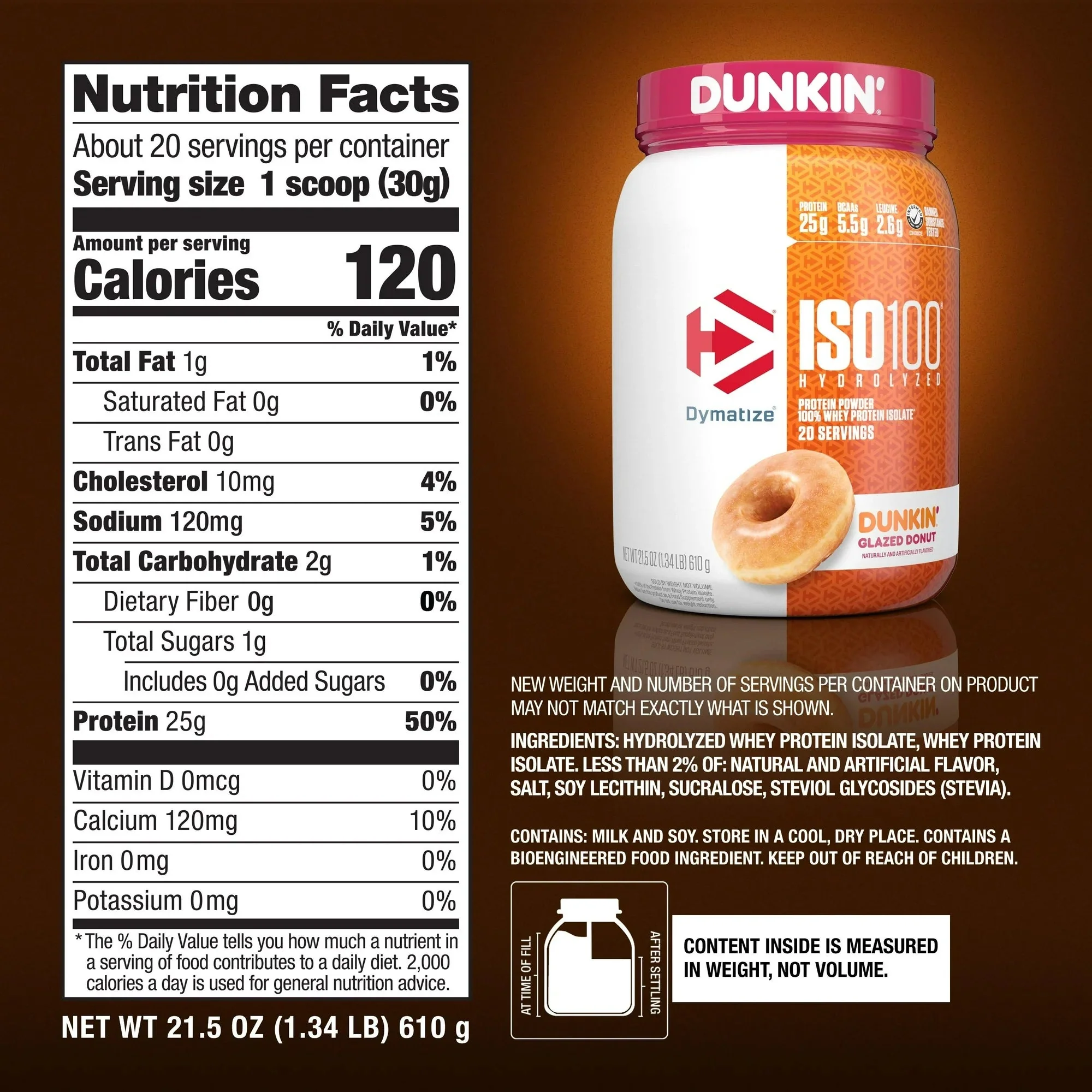 Dymatize ISO 100 Hydrolized Protein Powder