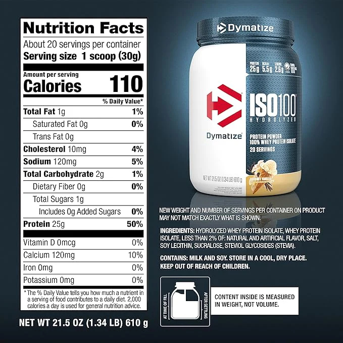Dymatize ISO 100 Hydrolized Protein Powder