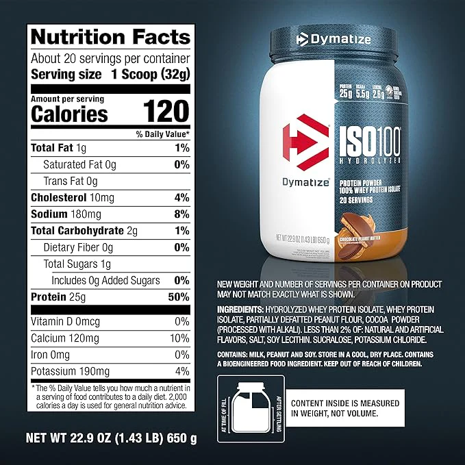 Dymatize ISO 100 Hydrolized Protein Powder
