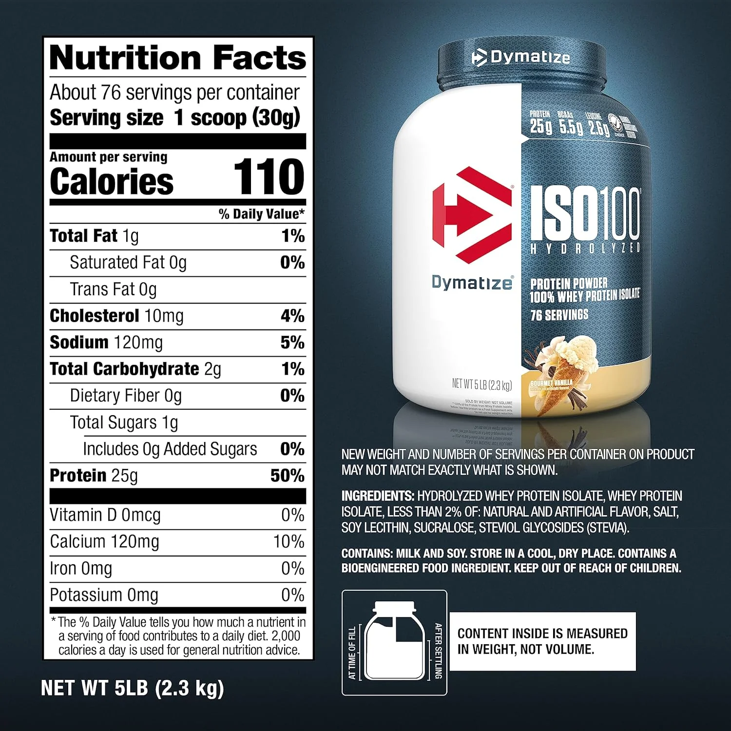 Dymatize ISO 100 Hydrolized Protein Powder