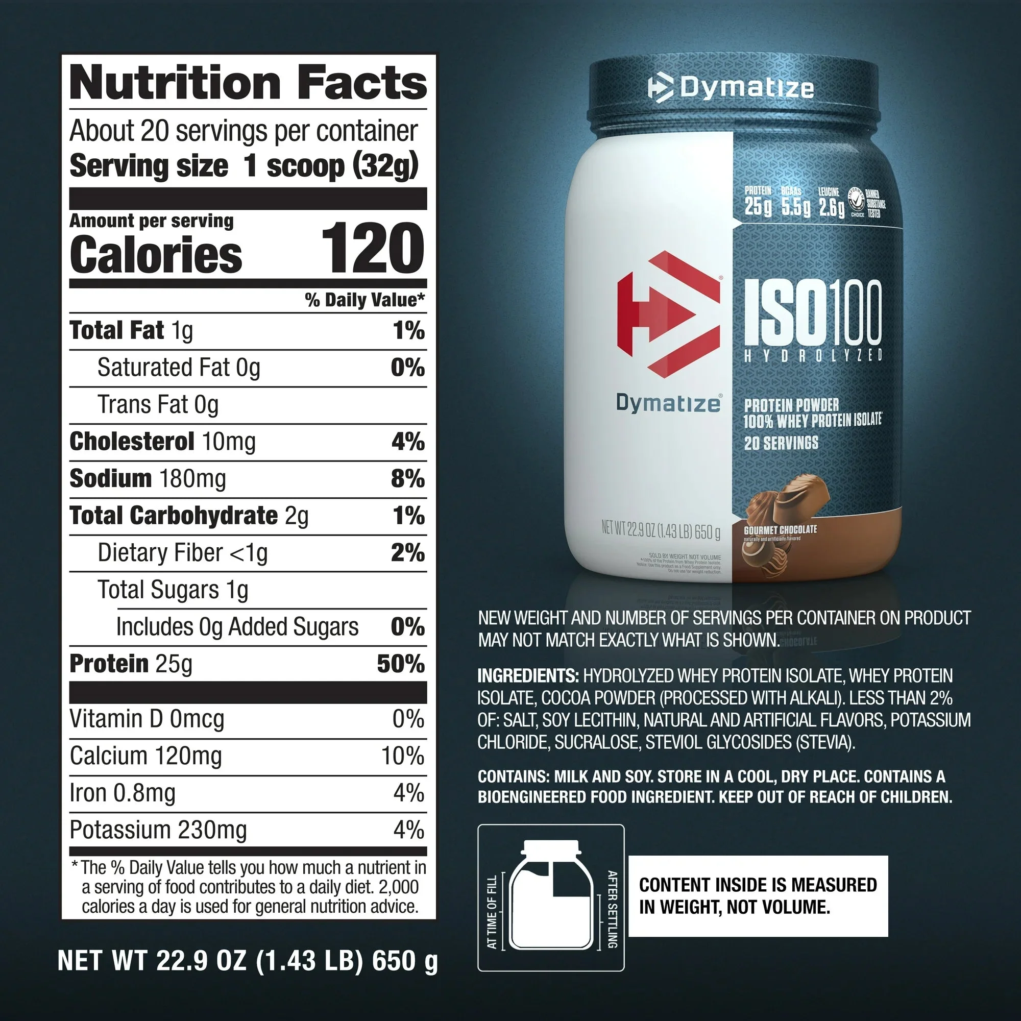 Dymatize ISO 100 Hydrolized Protein Powder