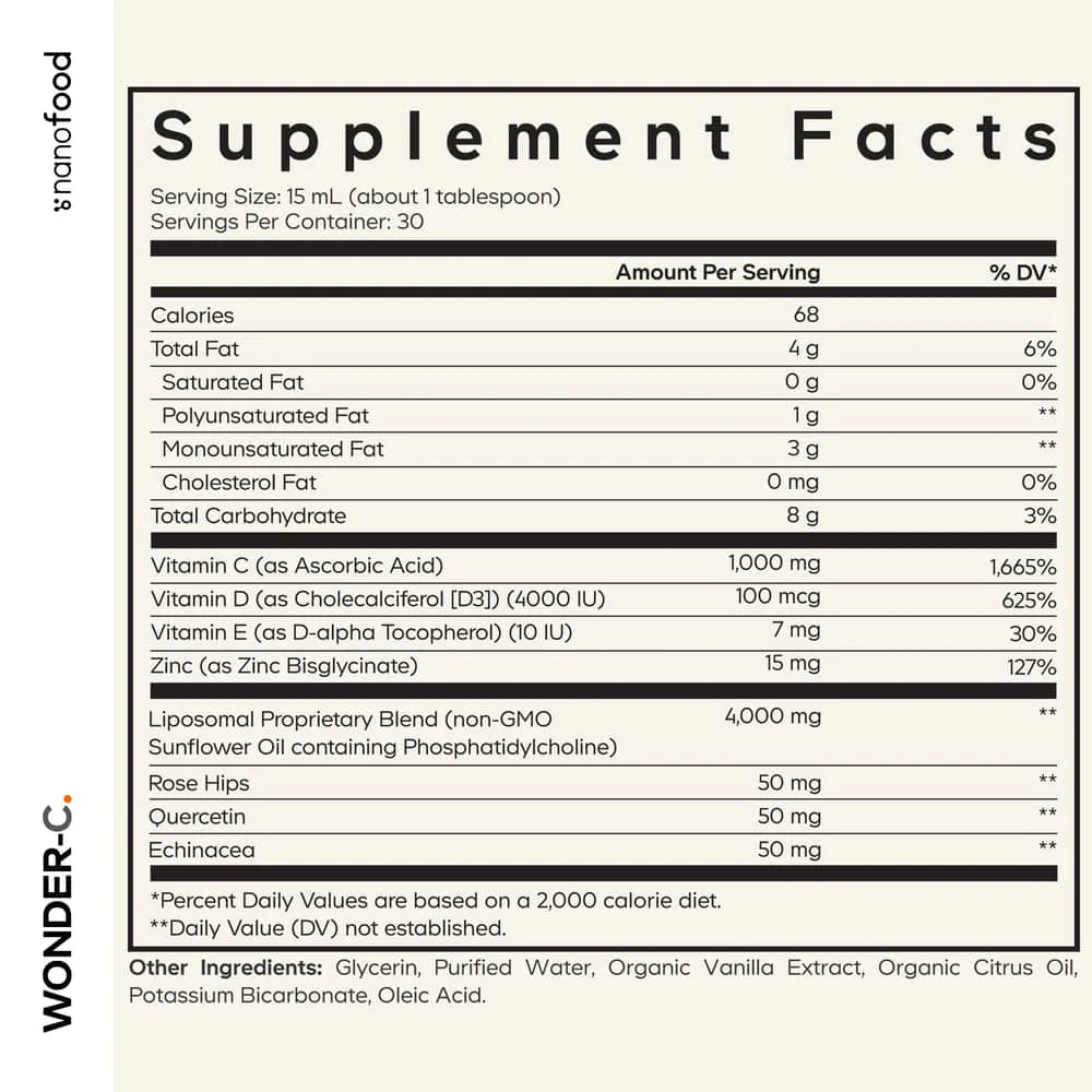 Codeage Nanofood Wonder-C Liquid Vitamin C