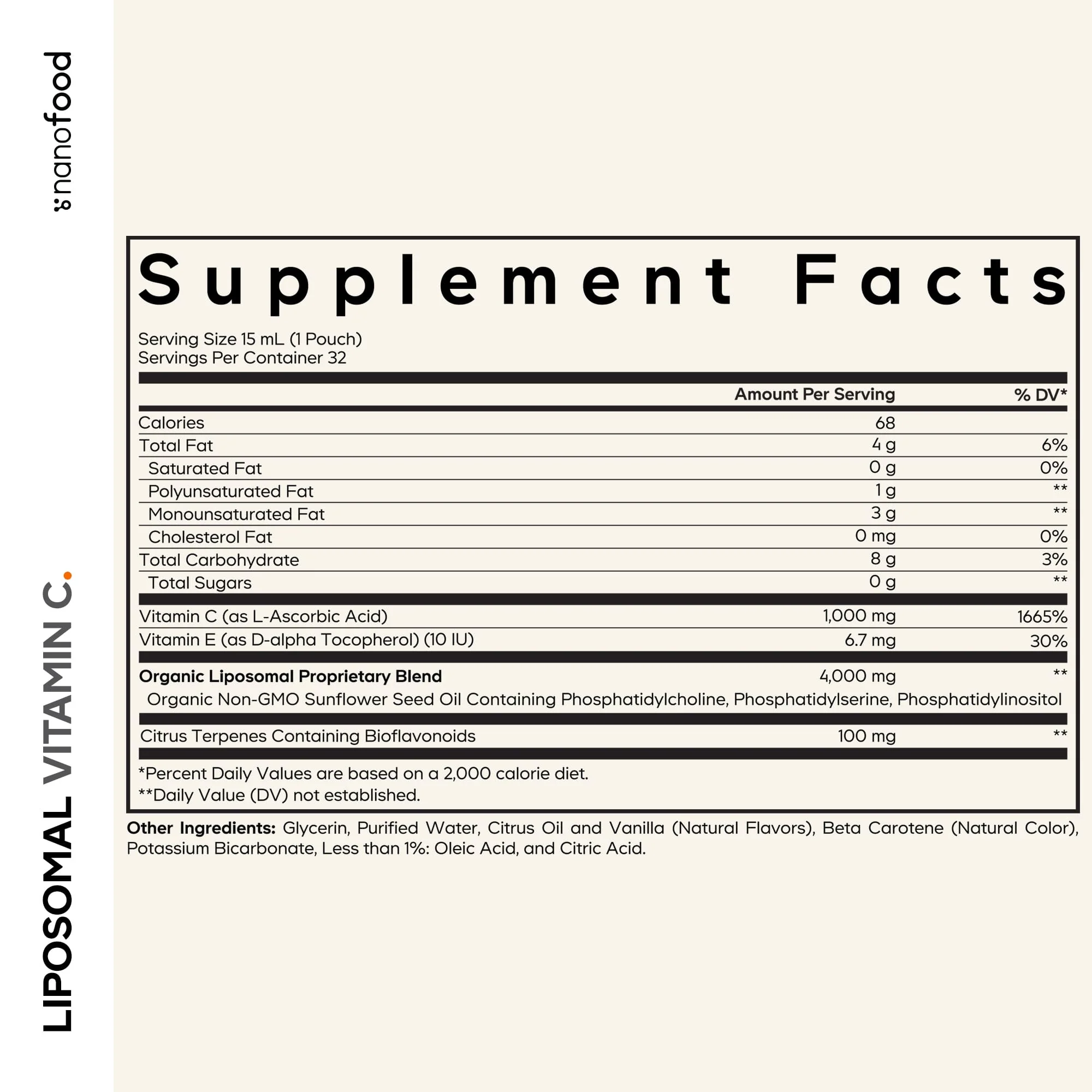 Codeage Nanofood Vitamin C Liquid Supplement