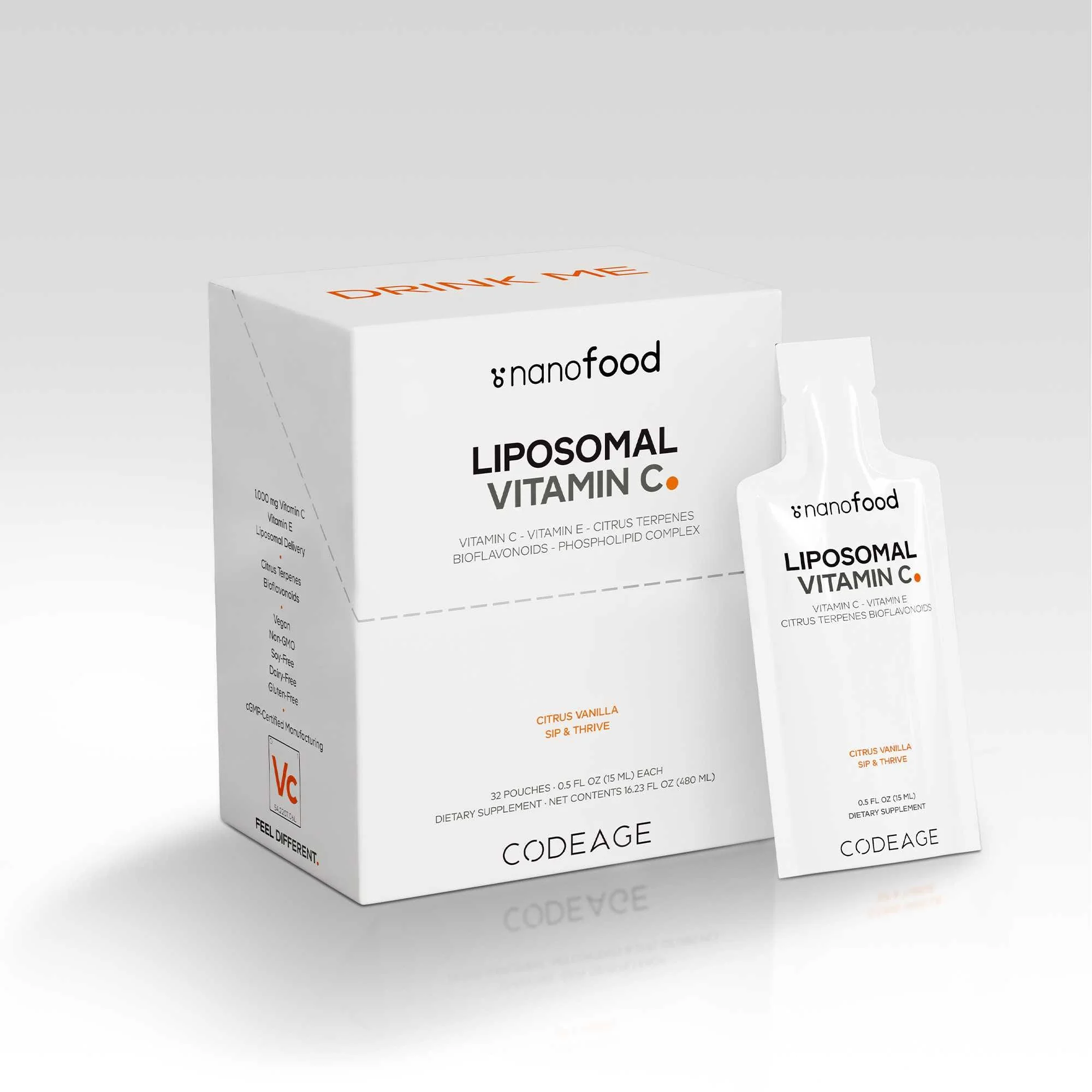 Codeage Nanofood Vitamin C Liquid Supplement