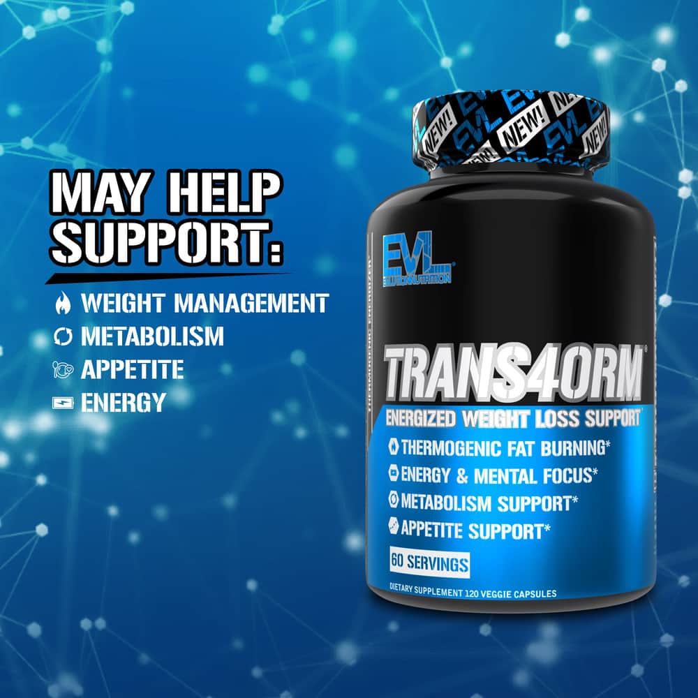 EVLUTION NUTRITION TRANS4ORM Fat Burner Capsules