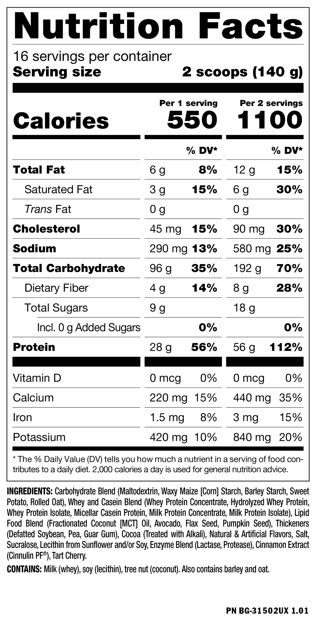 Mutant Mass - Whole Food Based Gainer