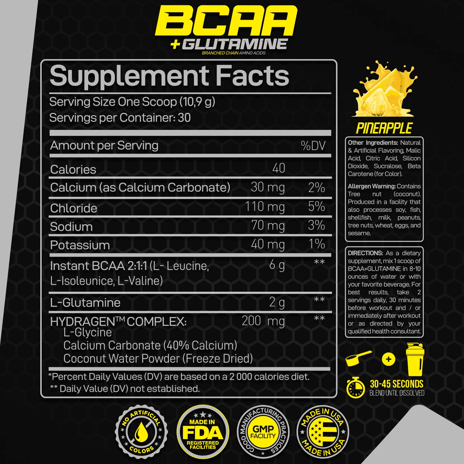 Forzagen BCAA'S + Glutamine with Hydragen Complex