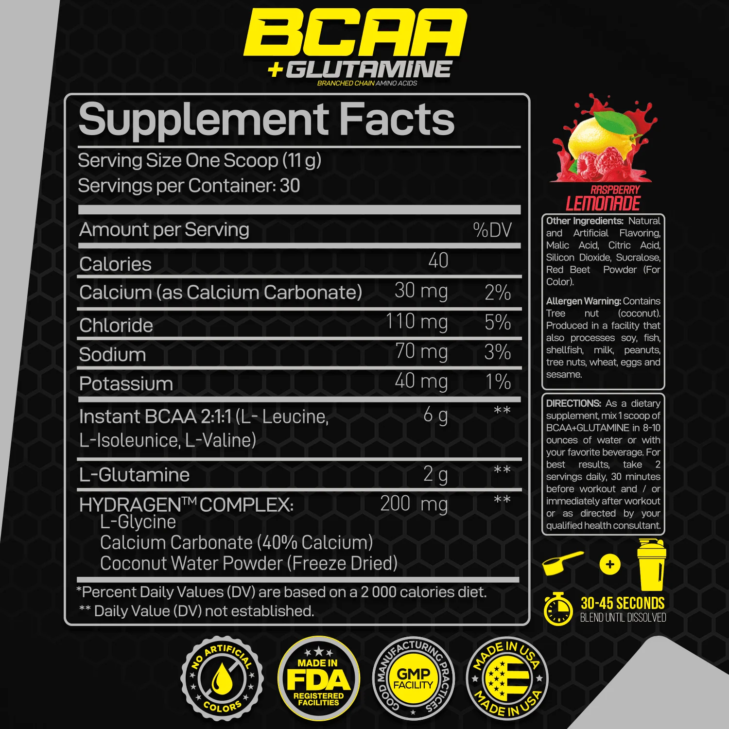 Forzagen BCAA'S + Glutamine with Hydragen Complex